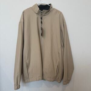 Pebble Beach‎ Performance Pullover Jacket Mens XXL Beige Golf Water Resistant